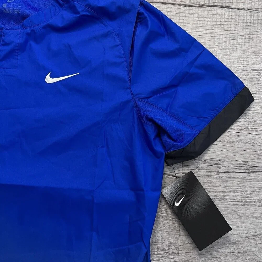 Nike NWT Softball Windbreaker Short Sleeve Women's Small‎ Blue $60 Athletic Top